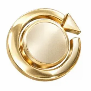 Gold circular arrow — Joe Fortune